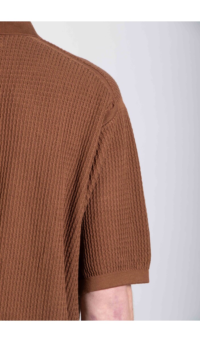 Universal Works Universal Works Polo / SS Knit Polo / Cocoa