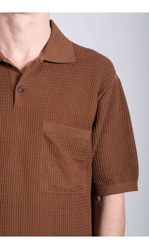 Universal Works Universal Works Polo / SS Knit Polo / Cocoa