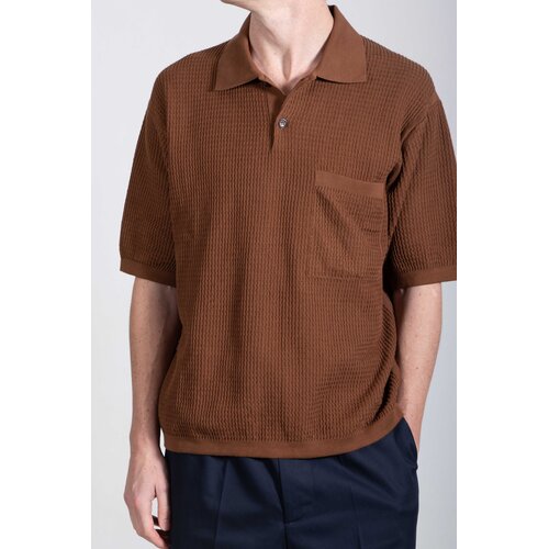 Universal Works Universal Works Polo / SS Knit Polo / Cocoa