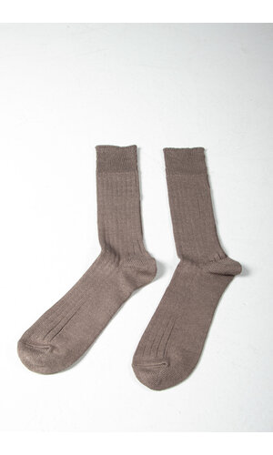 RoToTo RoToTo Sok / Linen Cotton Ribbed / Grijs RoToTo RoToTo Sok / Linen Cotton Ribbed / Grijs
