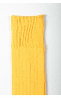 RoToTo Socke / Linen Cotton Ribbed / Leuchtend Geld