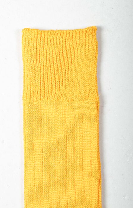 RoToTo RoToTo Sock / Linen Cotton Ribbed / Bright Yellow