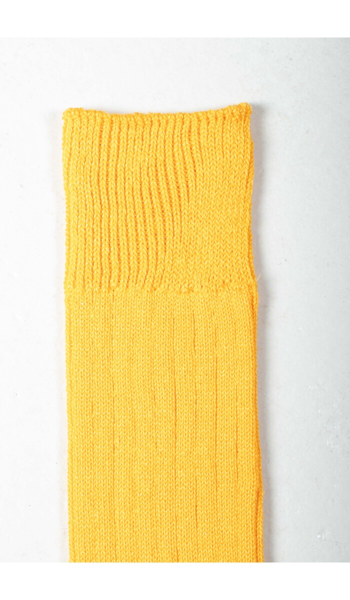 RoToTo RoToTo Socke / Linen Cotton Ribbed / Leuchtend Geld