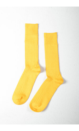 RoToTo RoToTo Socke / Linen Cotton Ribbed / Leuchtend Geld