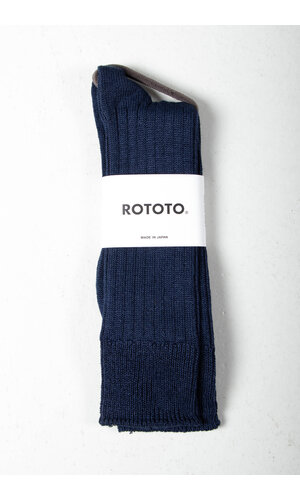 RoToTo RoToTo Socke / Linen Cotton Ribbed / Navy