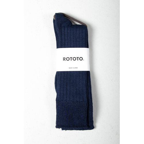 RoToTo RoToTo Socke / Linen Cotton Ribbed / Navy