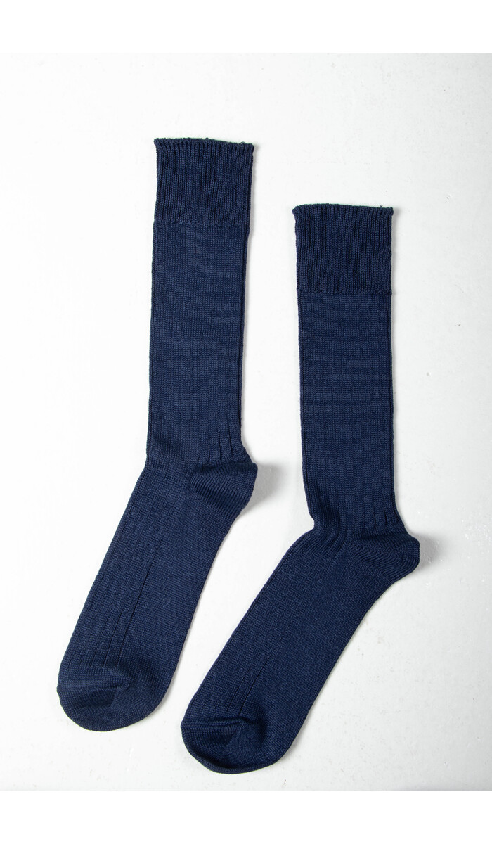 RoToTo RoToTo Socke / Linen Cotton Ribbed / Navy