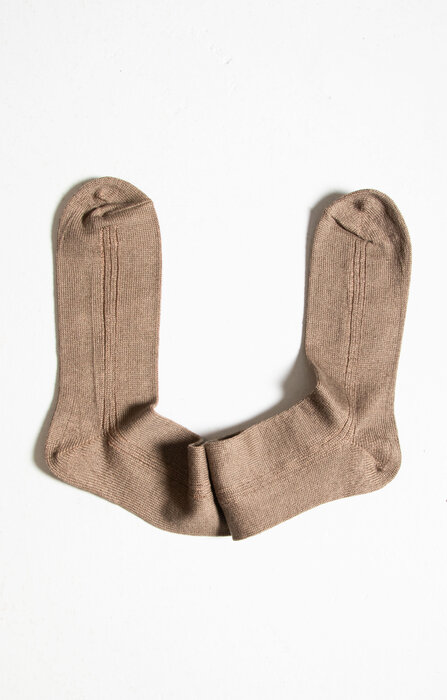 RoToTo RoToTo Sock / Vertical Line Linen / Olive