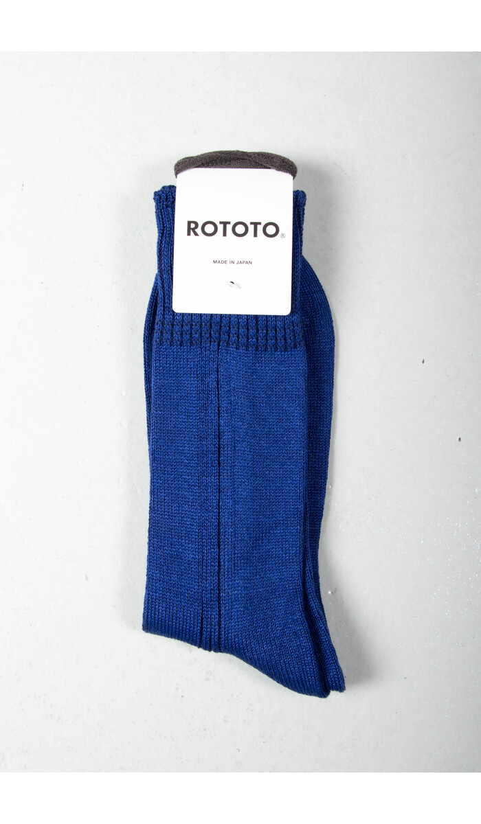 RoToTo RoToTo Socke / Vertical Line Linen / Königsblau