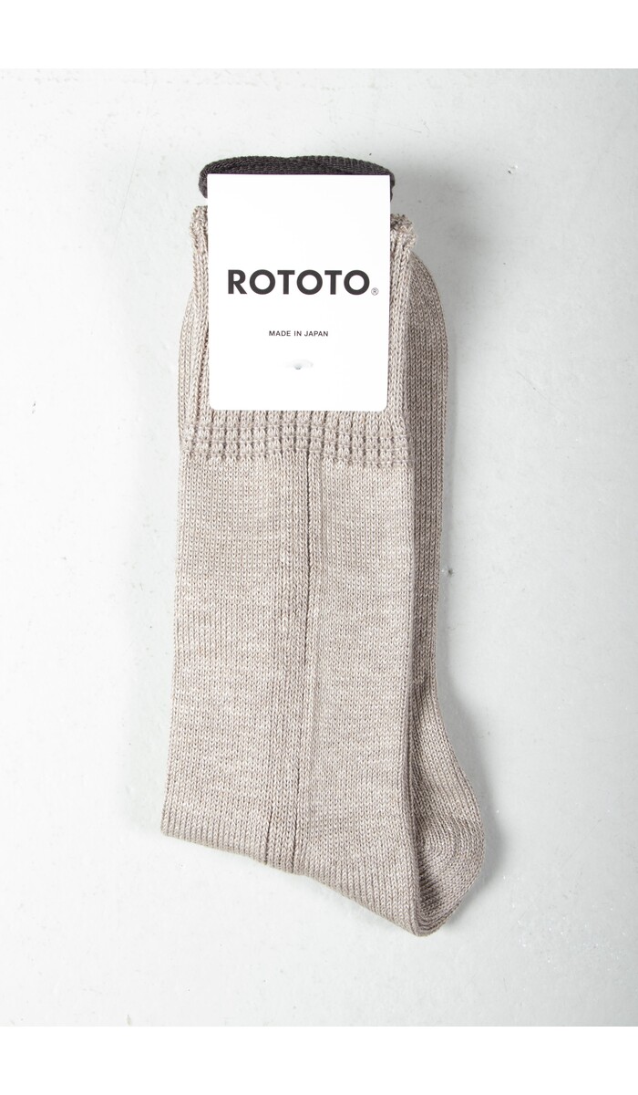 RoToTo RoToTo Socke / Vertical Line Linen / Beige
