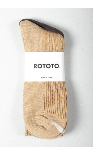 RoToTo RoToTo Sock / Washi Rib Crew Socks / Beige