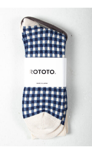 RoToTo RoToTo Sock / Gingham Check / Blue Check