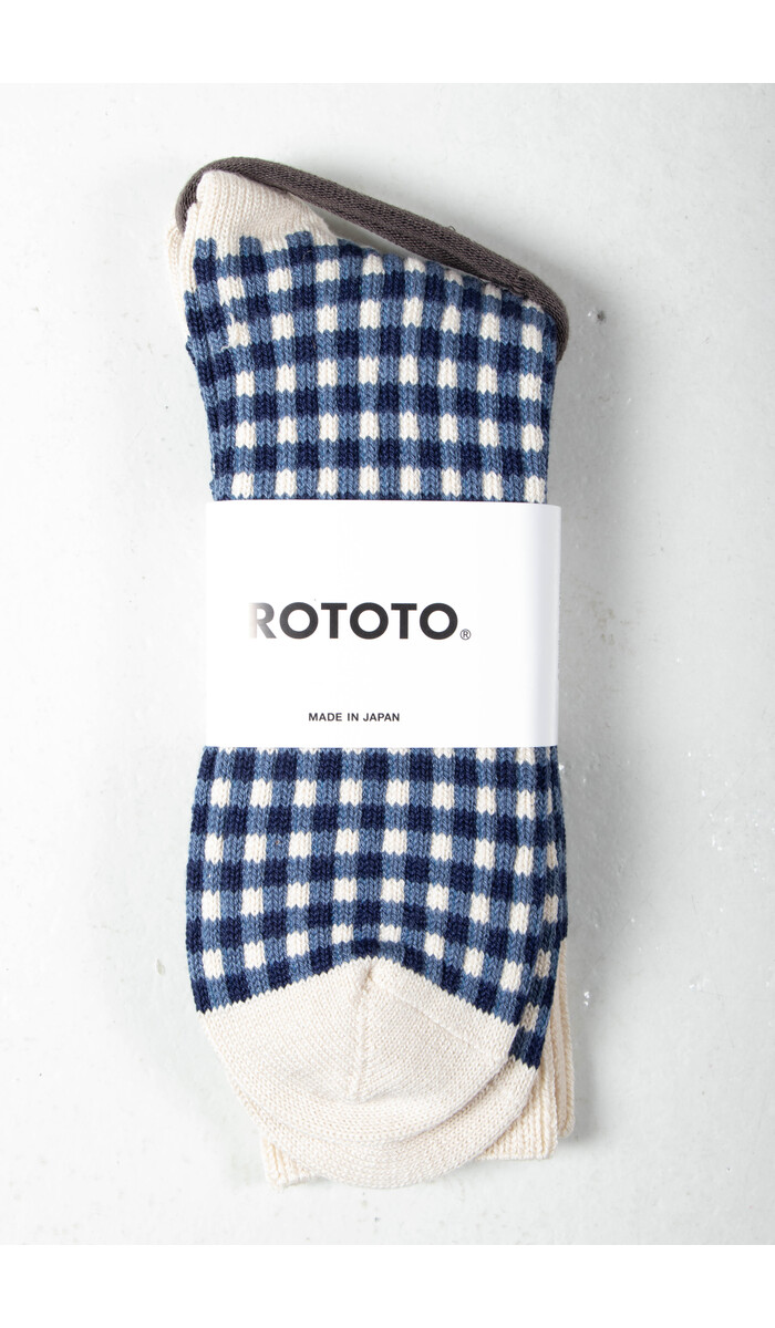 RoToTo RoToTo Sock / Gingham Check / Blue Check