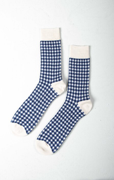 RoToTo RoToTo Sok / Gingham Check / Blauw Ruitje RoToTo RoToTo Sok / Gingham Check / Blauw Ruitje