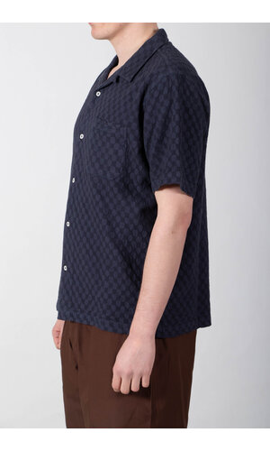 Universal Works Universal Works Overhemd / Road Shirt / Indigo Wafel
