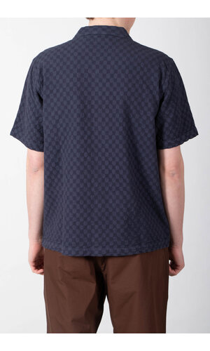 Universal Works Universal Works Overhemd / Road Shirt / Indigo Wafel