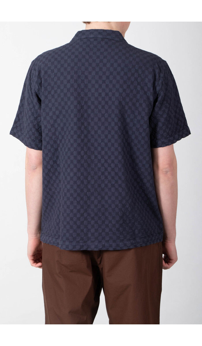 Universal Works Universal Works Overhemd / Road Shirt / Indigo Wafel