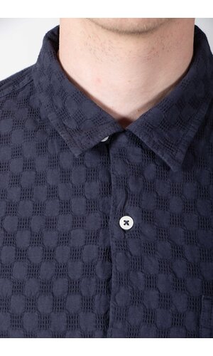 Universal Works Universal Works Overhemd / Road Shirt / Indigo Wafel