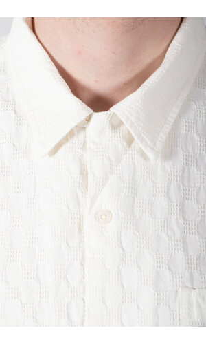 Universal Works Universal Works Overhemd / Road Shirt / Ecru Wafel