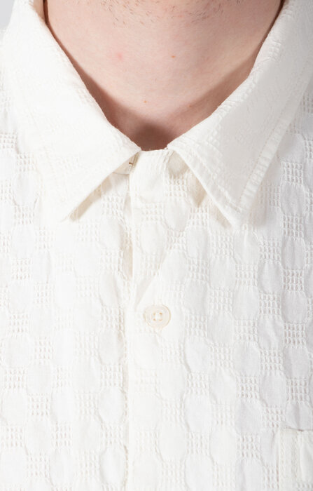 Universal Works Universal Works Overhemd / Road Shirt / Ecru Wafel