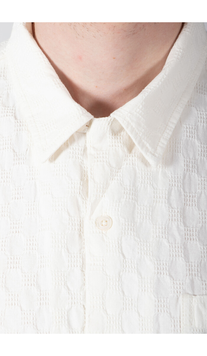 Universal Works Universal Works Overhemd / Road Shirt / Ecru Wafel