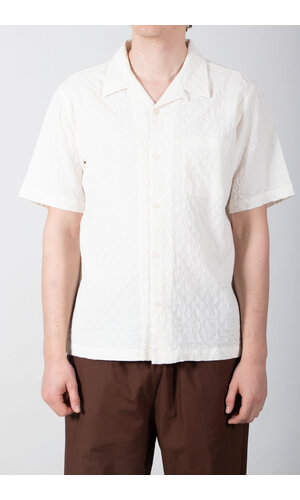 Universal Works Universal Works Overhemd / Road Shirt / Ecru Wafel