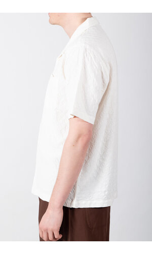 Universal Works Universal Works Overhemd / Road Shirt / Ecru Wafel