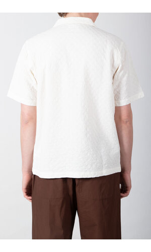 Universal Works Universal Works Overhemd / Road Shirt / Ecru Wafel