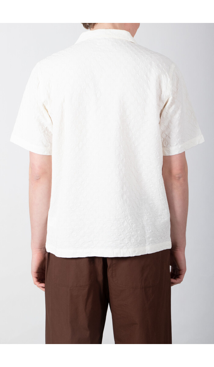 Universal Works Universal Works Overhemd / Road Shirt / Ecru Wafel