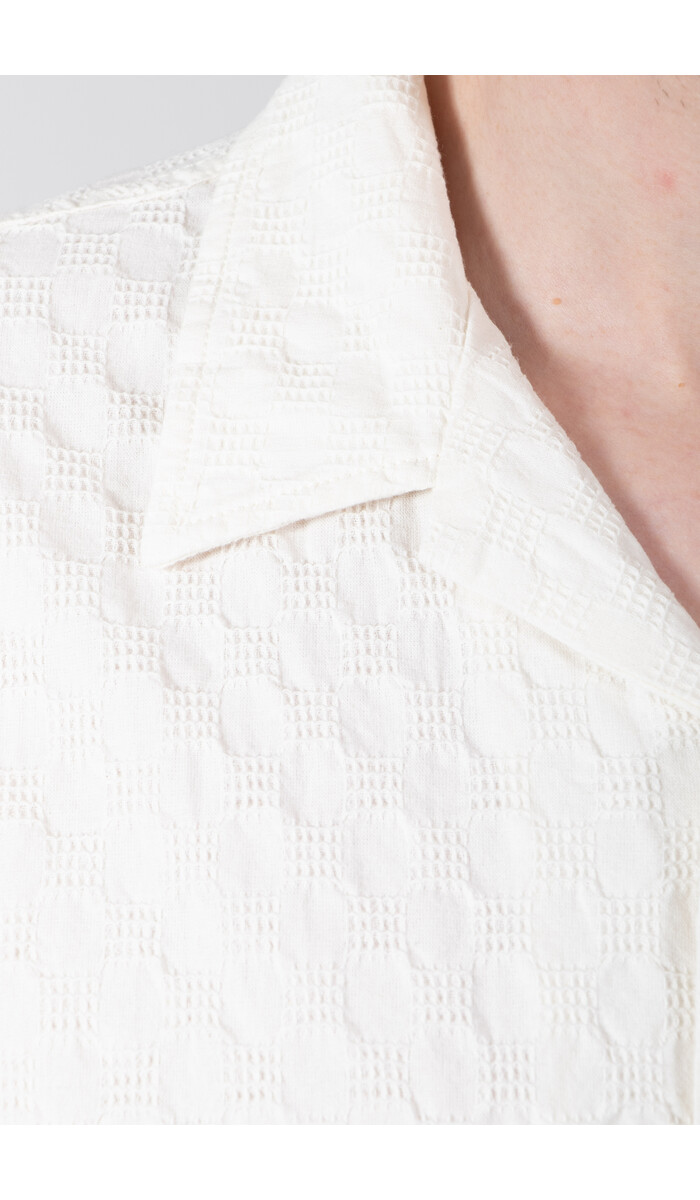 Universal Works Universal Works Overhemd / Road Shirt / Ecru Wafel