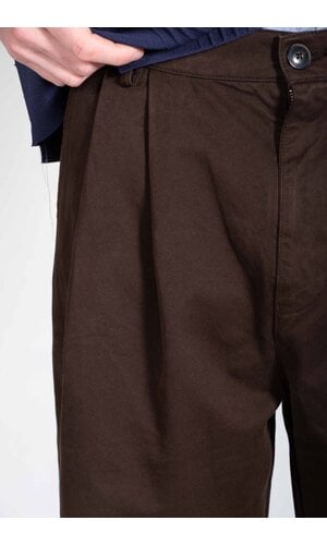 Parages Parages Broek / Wide Pleats / Donkerbruin Parages Parages Broek / Wide Pleats / Donkerbruin