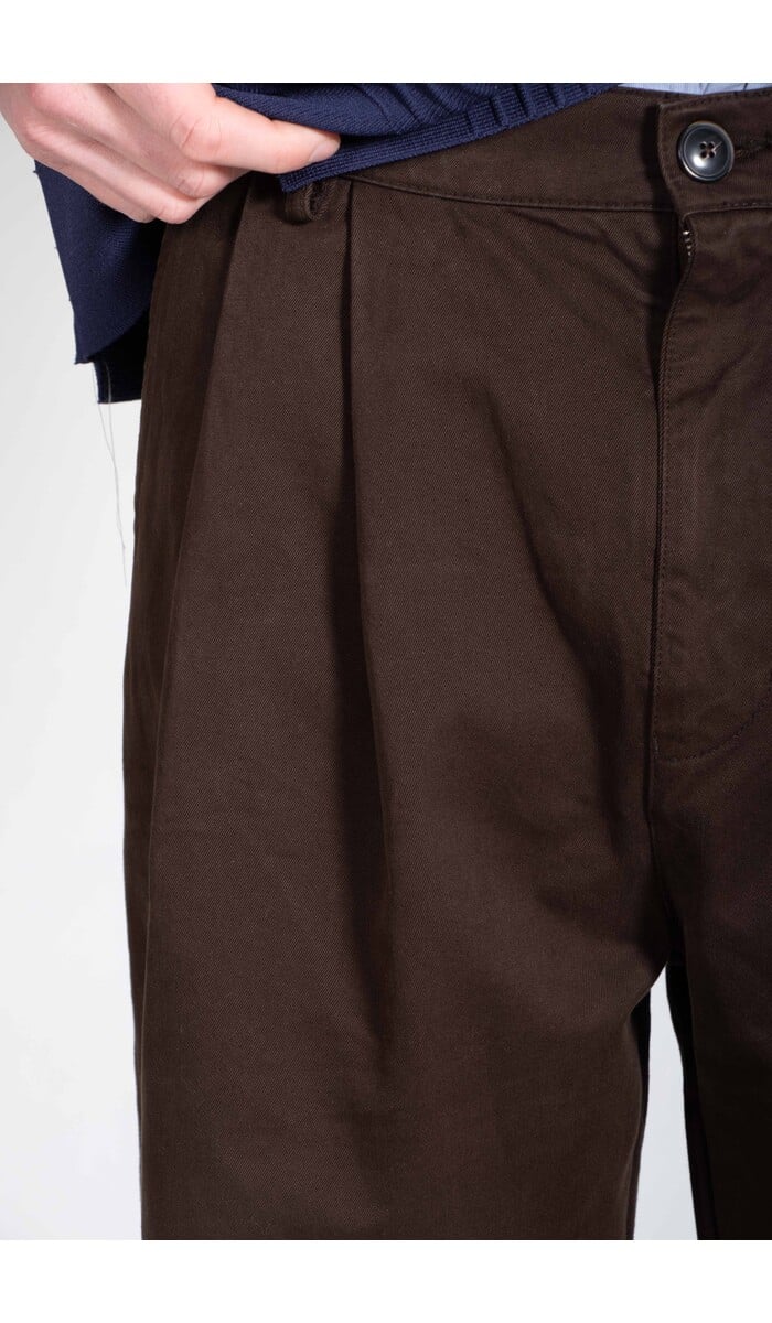 Parages Parages Broek / Wide Pleats / Donkerbruin Parages Parages Broek / Wide Pleats / Donkerbruin
