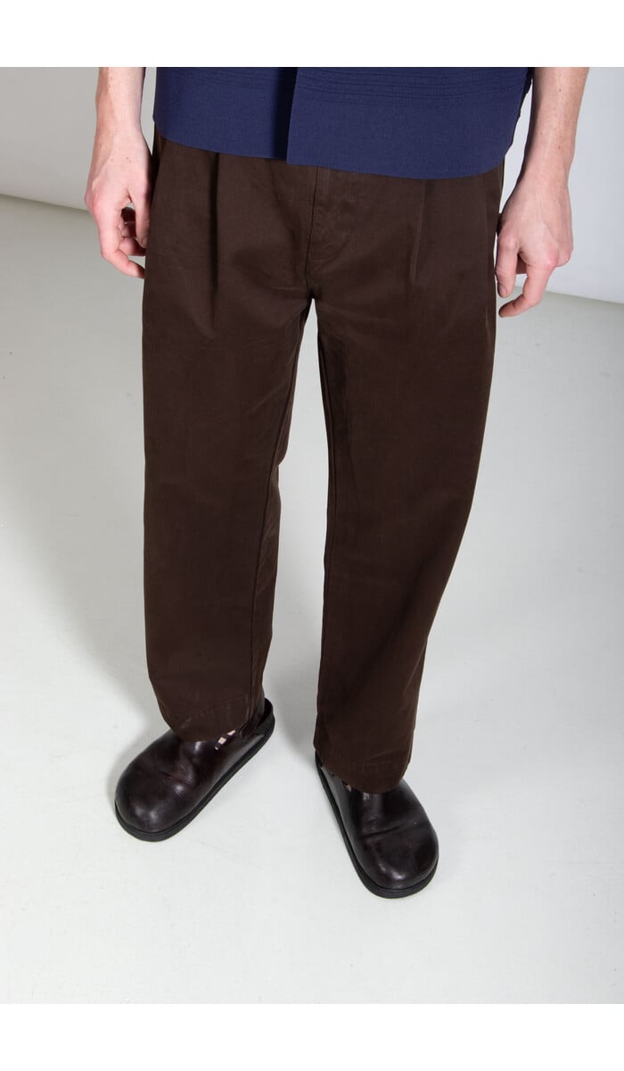 Parages Parages Broek / Wide Pleats / Donkerbruin Parages Parages Broek / Wide Pleats / Donkerbruin