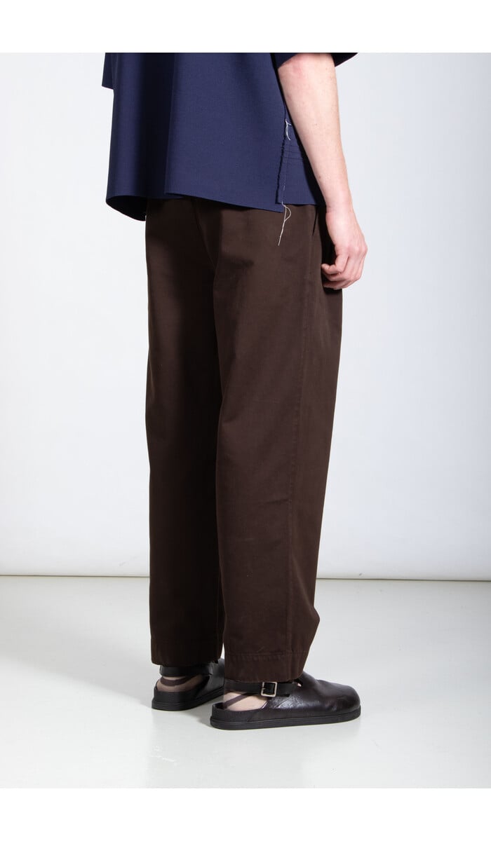 Parages Parages Broek / Wide Pleats / Donkerbruin Parages Parages Broek / Wide Pleats / Donkerbruin