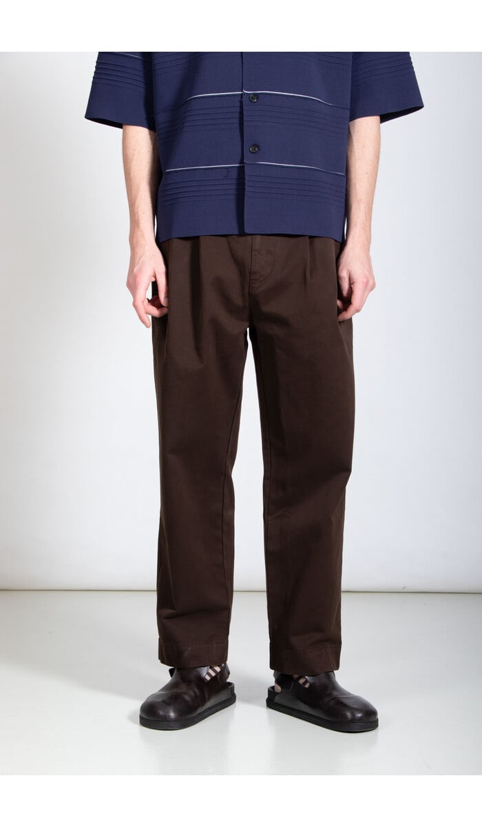 Parages Parages Broek / Wide Pleats / Donkerbruin Parages Parages Broek / Wide Pleats / Donkerbruin