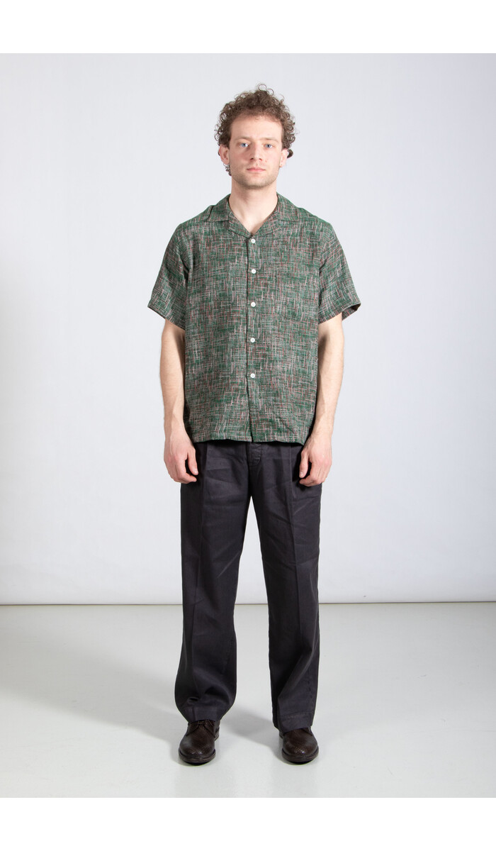 Portuguese Flannel Portuguese Flannel Overhemd / Summer Boucle / Groene Disco