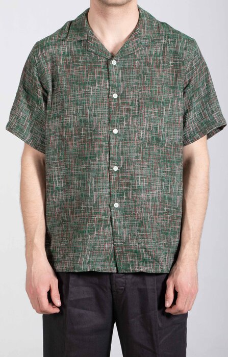 Portuguese Flannel Portuguese Flannel Overhemd / Summer Boucle / Groene Disco