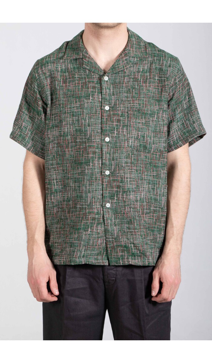 Portuguese Flannel Portuguese Flannel Overhemd / Summer Boucle / Groene Disco