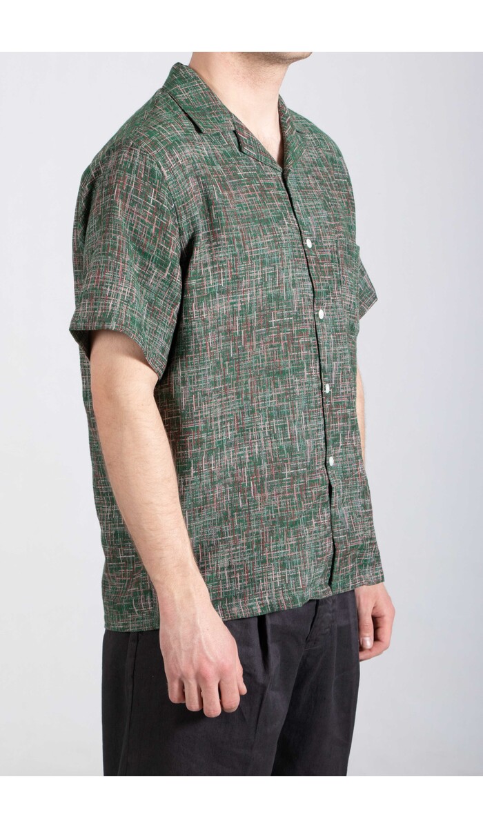 Portuguese Flannel Portuguese Flannel Overhemd / Summer Boucle / Groene Disco