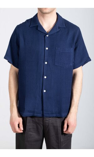 Portuguese Flannel Portuguese Flannel Overhemd / Honey Comb / Blauw