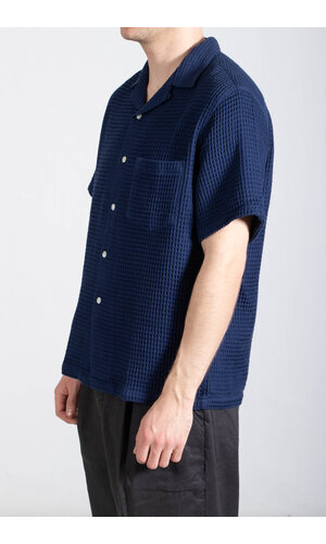 Portuguese Flannel Portuguese Flannel Overhemd / Honey Comb / Blauw