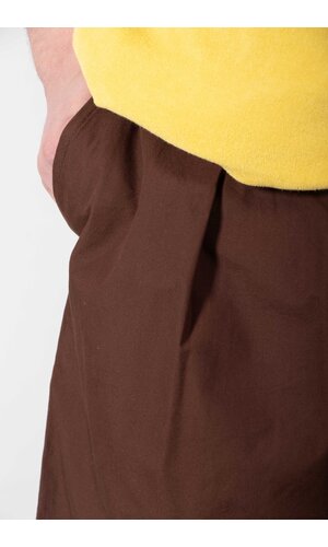 Universal Works Universal Works Korte Broek / Pleated Track Short / Bruine Streep