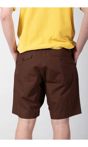 Universal Works Universal Works Korte Broek / Pleated Track Short / Bruine Streep