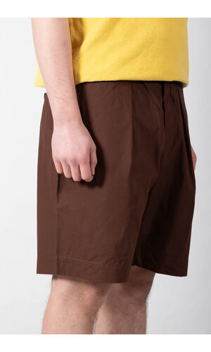 Universal Works Universal Works Korte Broek / Pleated Track Short / Bruine Streep