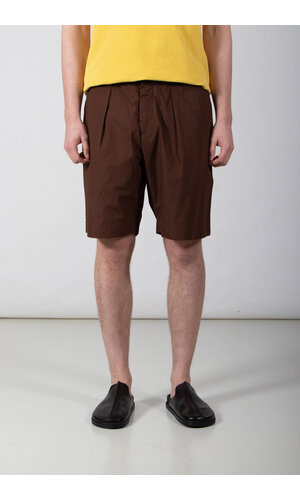Universal Works Universal Works Korte Broek / Pleated Track Short / Bruine Streep