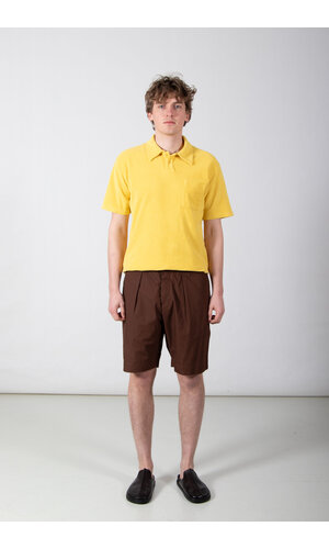 Universal Works Universal Works Korte Broek / Pleated Track Short / Bruine Streep