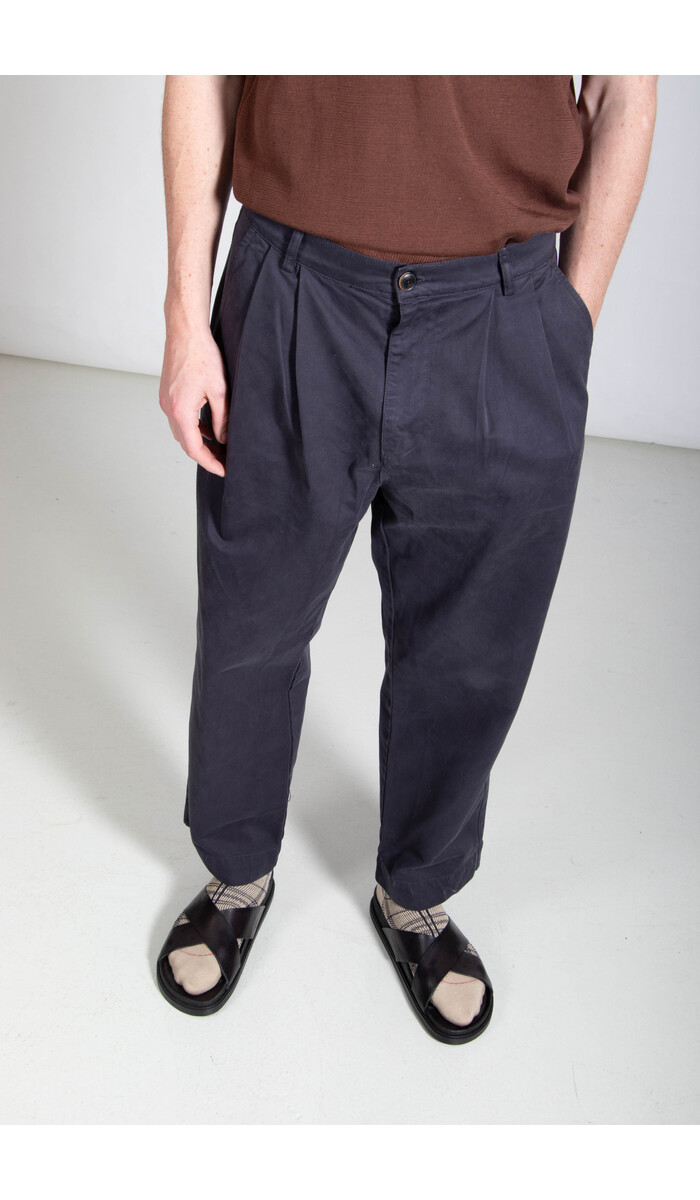 Parages Parages Broek / Wide Pleats / Navy