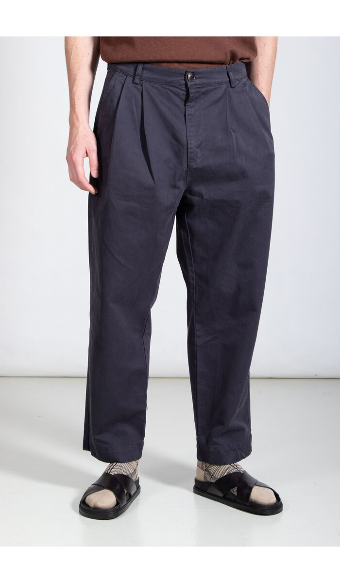 Parages Parages Broek / Wide Pleats / Navy