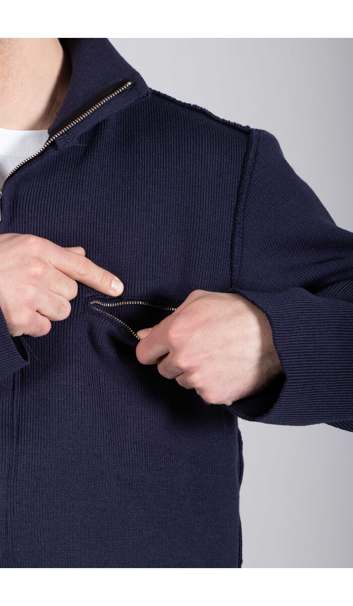 Camiel Fortgens Camiel Fortgens Vest / Zip Up Knit / Navy