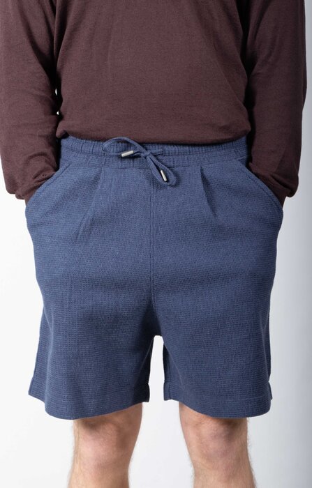 Parages Parages Korte Broek / Waffle Bermudas / Blauw